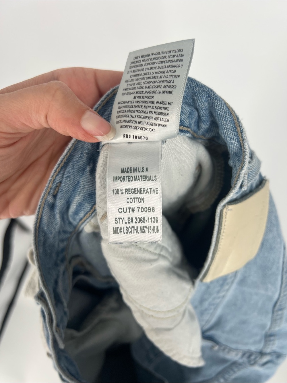 Citizens of Humanity Brynn Light Wash Drawstring Straight Leg Denim Jeans 31 - Picture 12 of 12